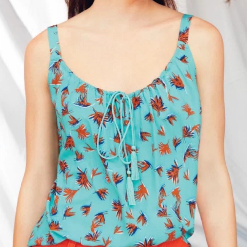 Cabi All Aboard Tank in Palm Leaf Print